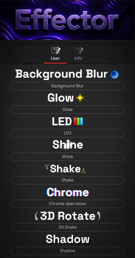 Effector UI